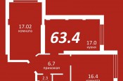 Продажа 2-комн. квартиры, 64 м², этаж 6 из 6