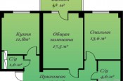 Продажа 2-комн. квартиры, 65.4 м², этаж 6 из 10